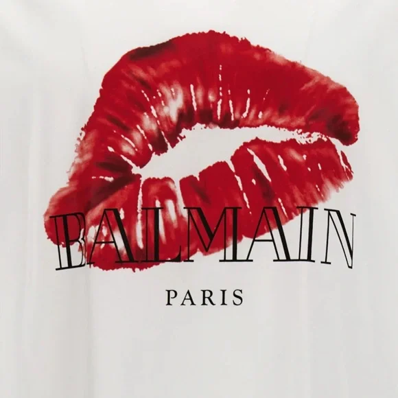 BALMAIN Kiss Printed Logo Relaxed T-Shirt - Picture 3 of 9